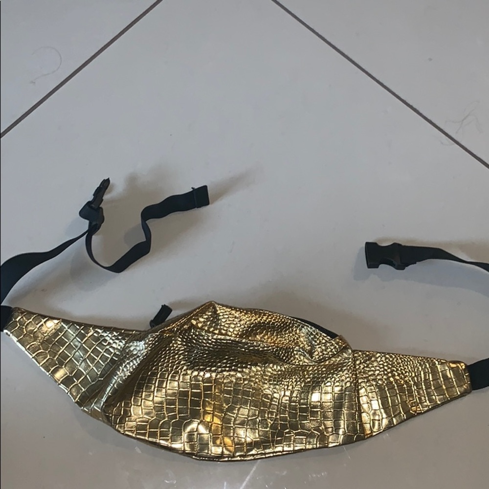 Gold snake skin Fanny pack/ bum bag